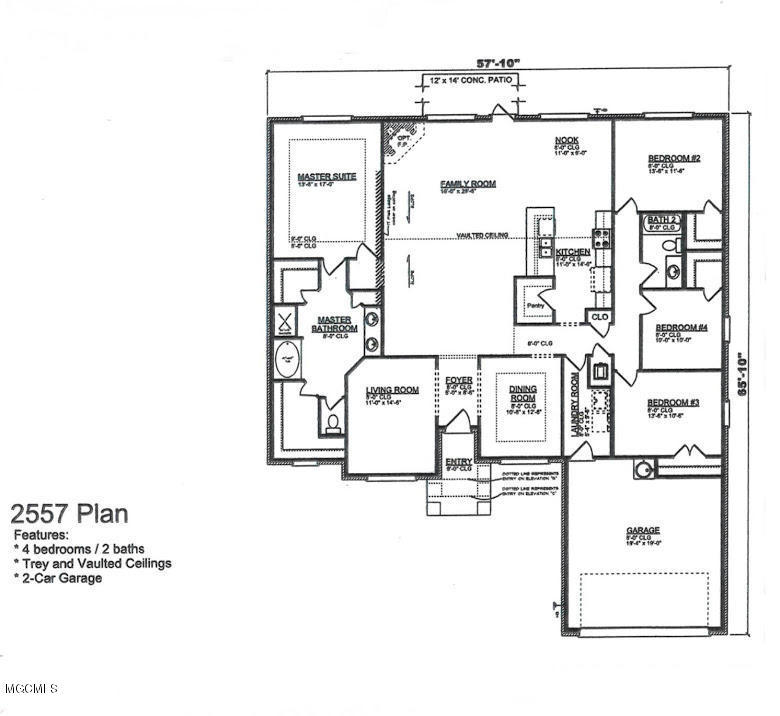 6230 Roxanne Way Biloxi, MS 39532 - Photo 22 of 22 Floor Plan 2557