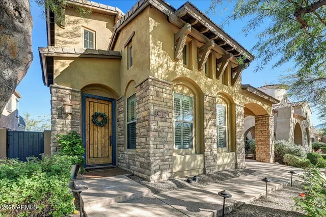a view of a building with a window and door