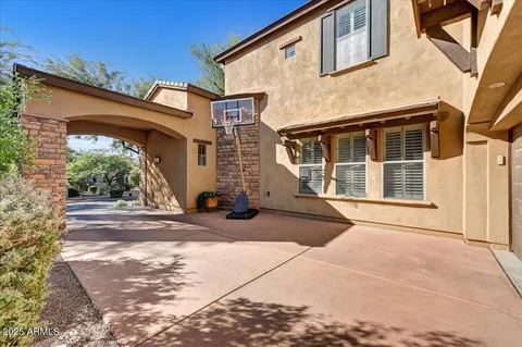front view of a house with a outdoor space