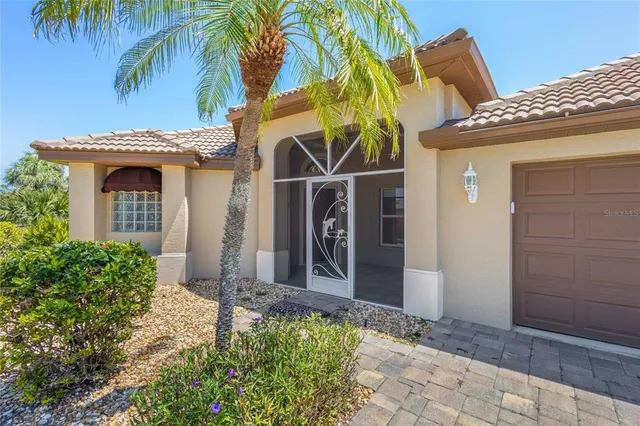 a view of a house with a patio
