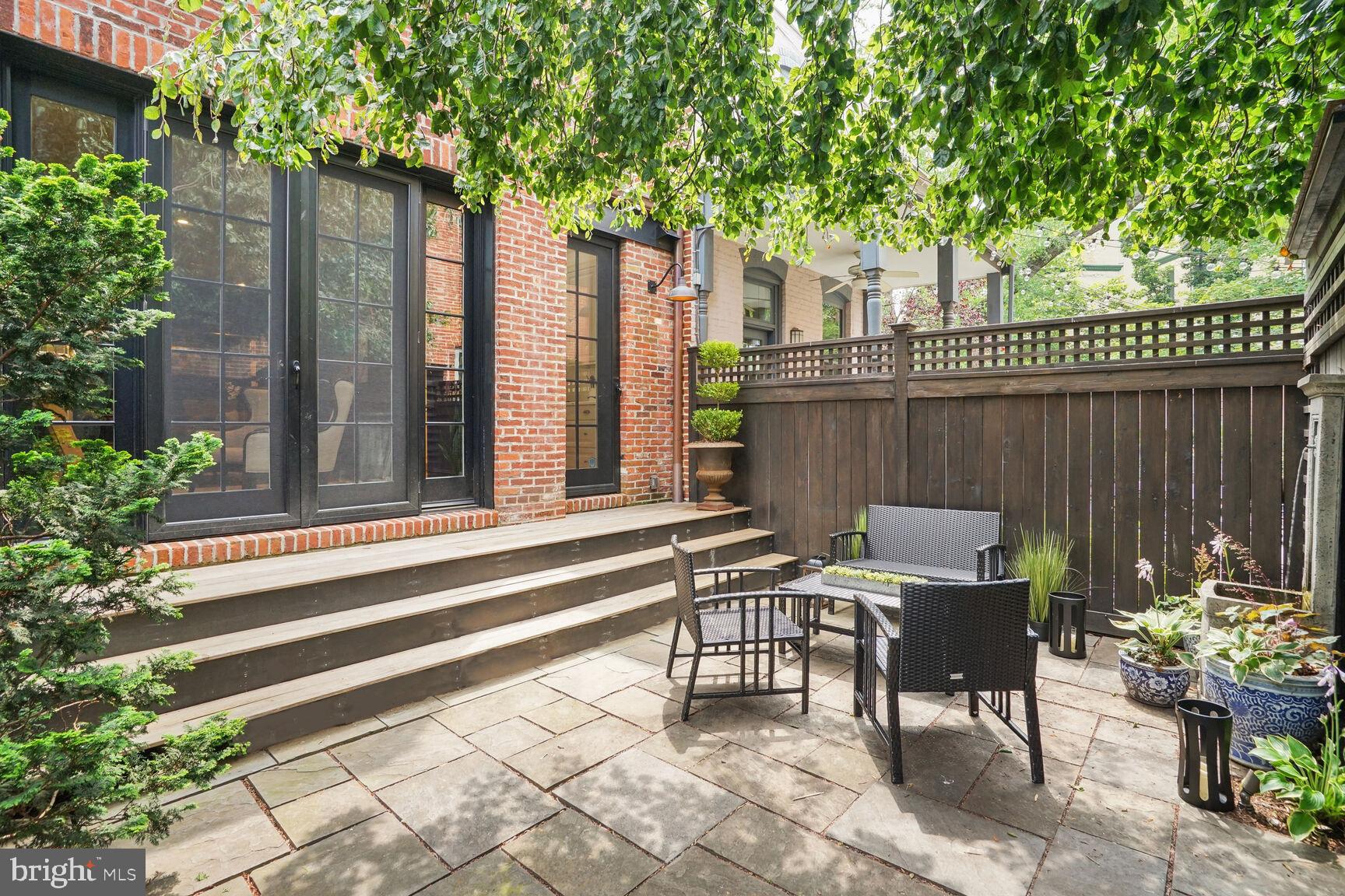 1102 East Capitol Street Northeast Washington, DC 20002 - Photo 7 of 28 Outdoor Private Patio with Water Feature