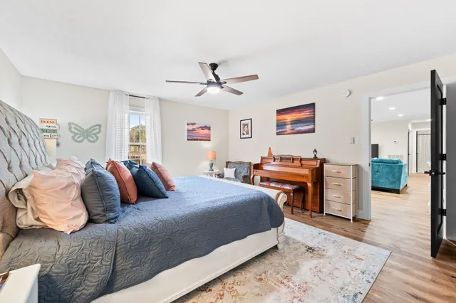 a living room with furniture and a couch