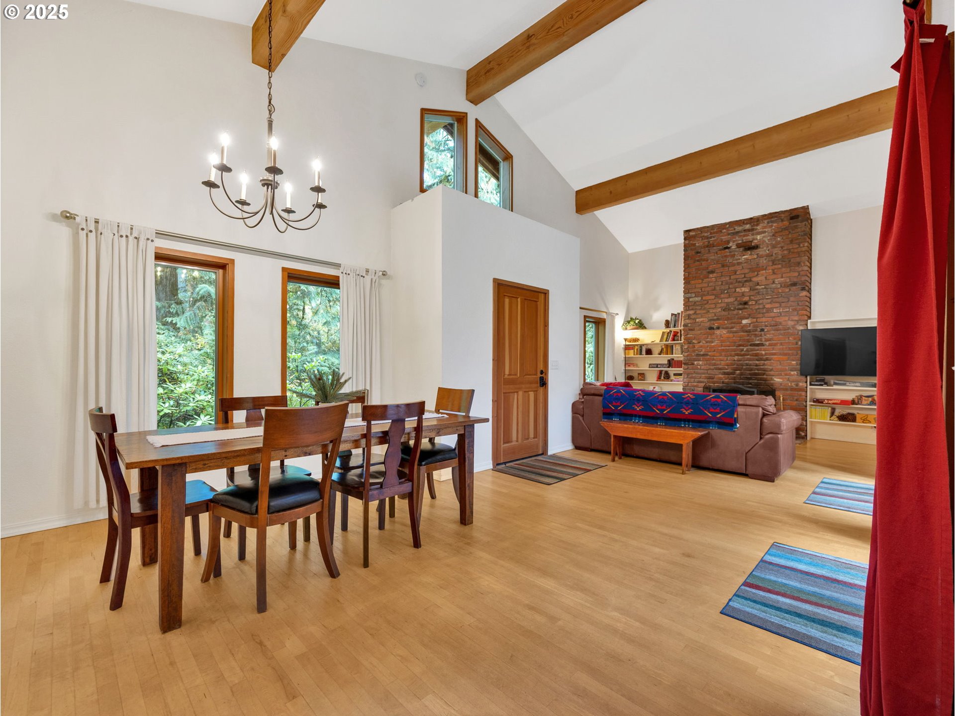 64079 East Barlow Trail Road Rhododendron, OR 97049 - Photo 4 of 48 a view of a dining room with furniture window and outside view