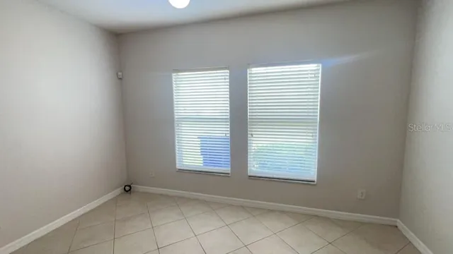 an empty room with a window