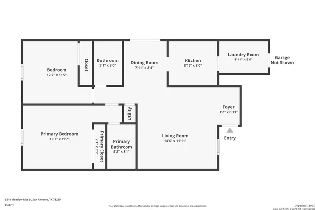 $1,200 | 5214 Meadow Rise Street, San Antonio, TX 78250