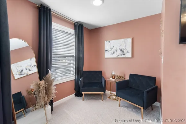 a bathroom with a sink vanity and a mirror