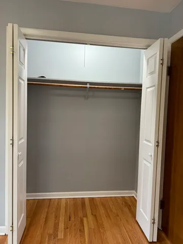 a close view of closet