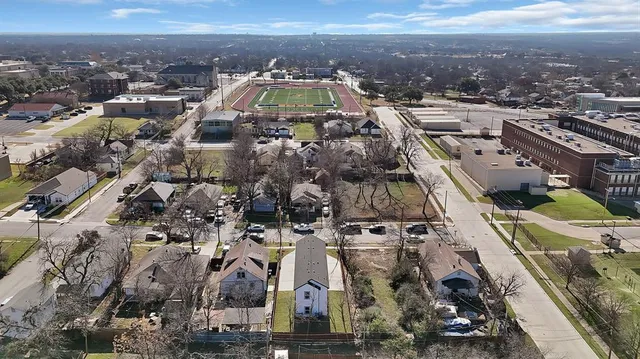 an aerial view of a city