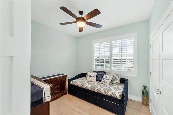 a living room with furniture and window
