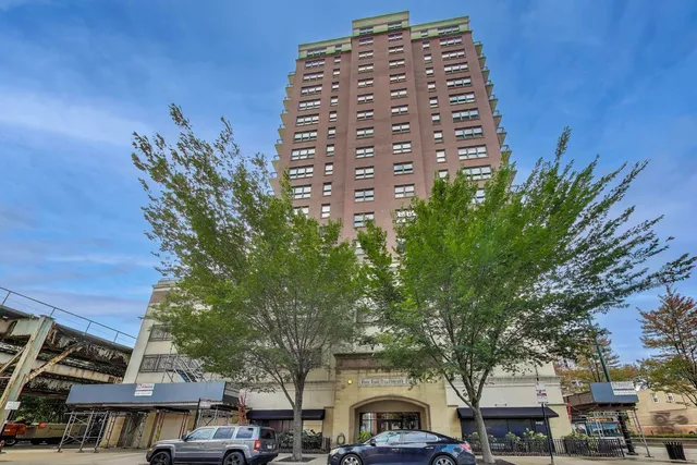 a front view of a building