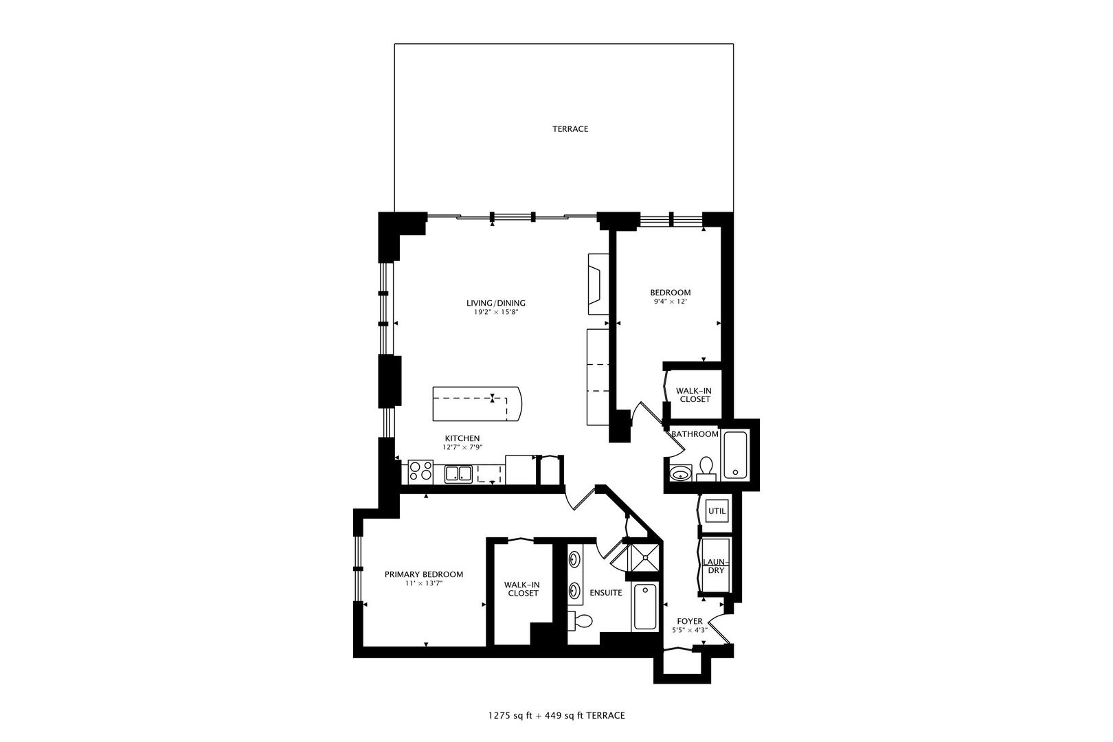 5 East 14th Place, Unit 501 Chicago, IL 60605 - Photo 37 of 37 a picture of a floor plan