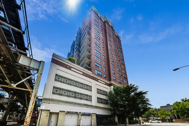 a view of a tall building