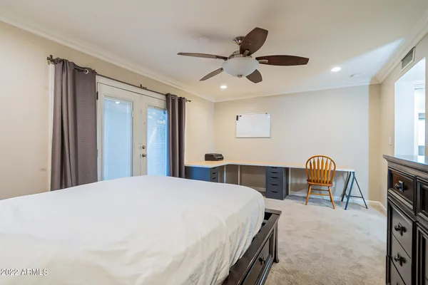 a view of living room with wooden floor