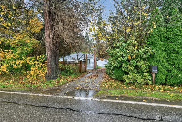 front view of a house with a tree