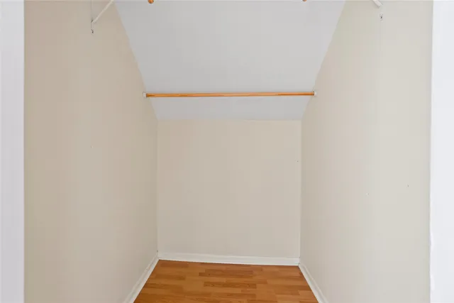 a small space with wooden floor