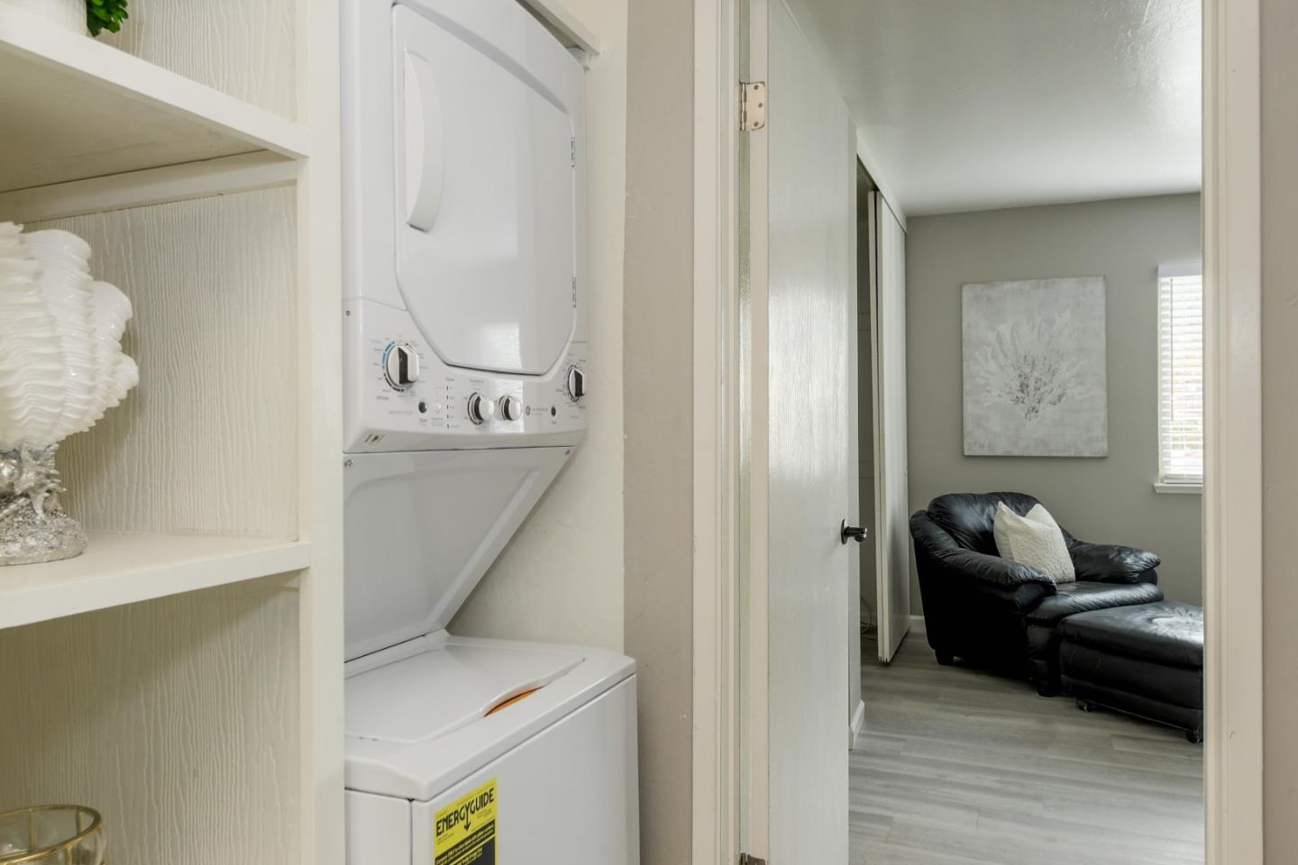100 East Middlefield Road, Unit 1B Mountain View, CA 94043 - Photo 11 of 18 a bathroom with a sink a mirror and a shower