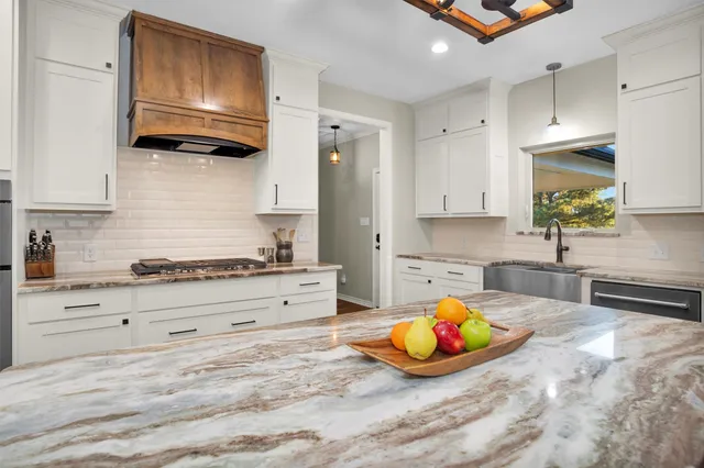 a view of a lake with a mountain in the background