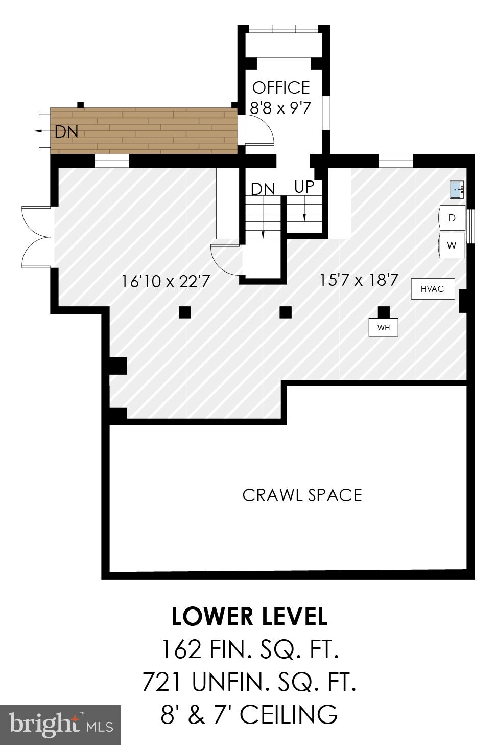 1807 South Arlington Ridge Road Arlington, VA 22202 - Photo 78 of 78 Lower Level floor plan Varity Homes