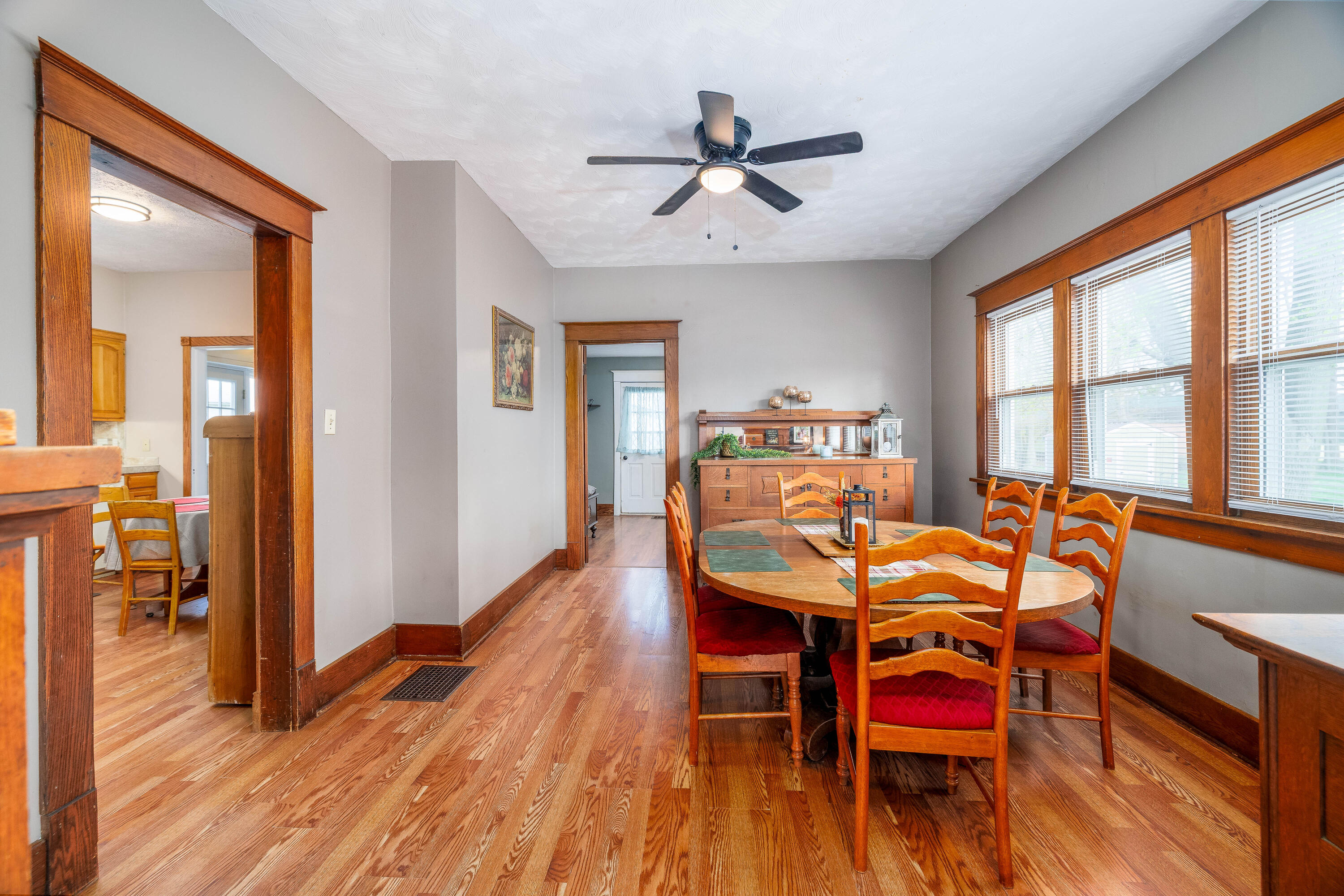 521 North McKinley Avenue Rensselaer, IN 47978 - Photo 15 of 38 a view of a dining room with furniture window and wooden floor