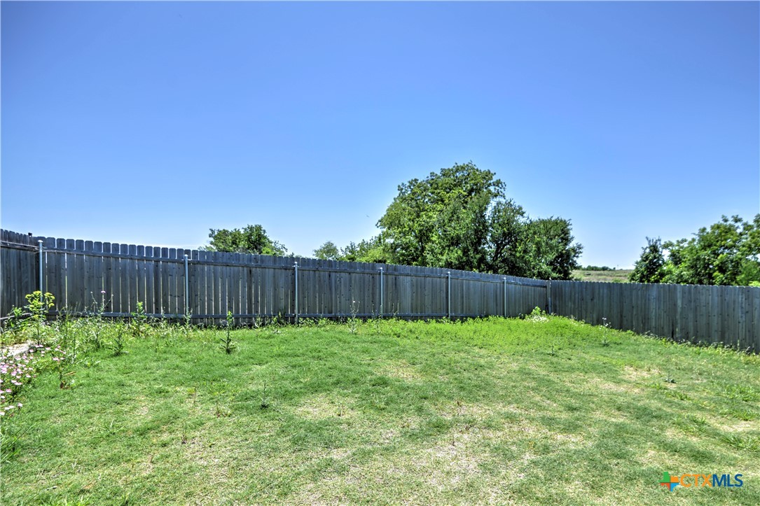 119 Lucky Texan Cove Jarrell, TX 76537 - Photo 31 of 33 a view of a backyard with a fence and plants