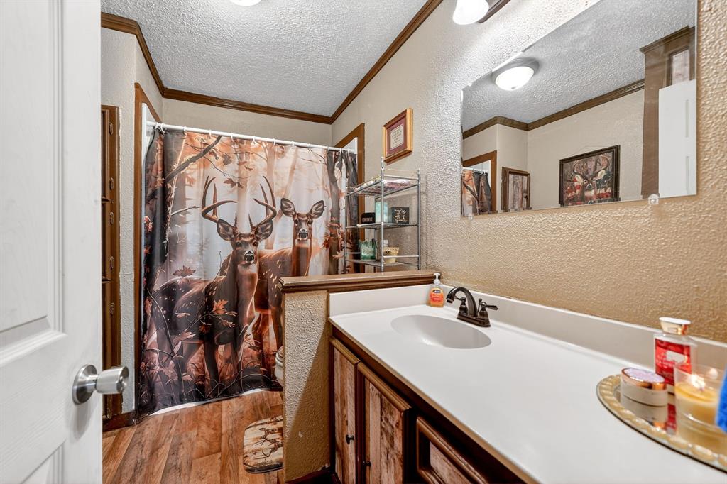 610 Crooked Creek Road Edgewood, TX 75117 - Photo 22 of 33 a bathroom with a sink and a mirror