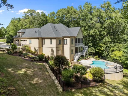 a aerial view of a house
