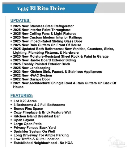 $390,000 | 1435 El Rito Drive, Gulf Breeze, FL 32563