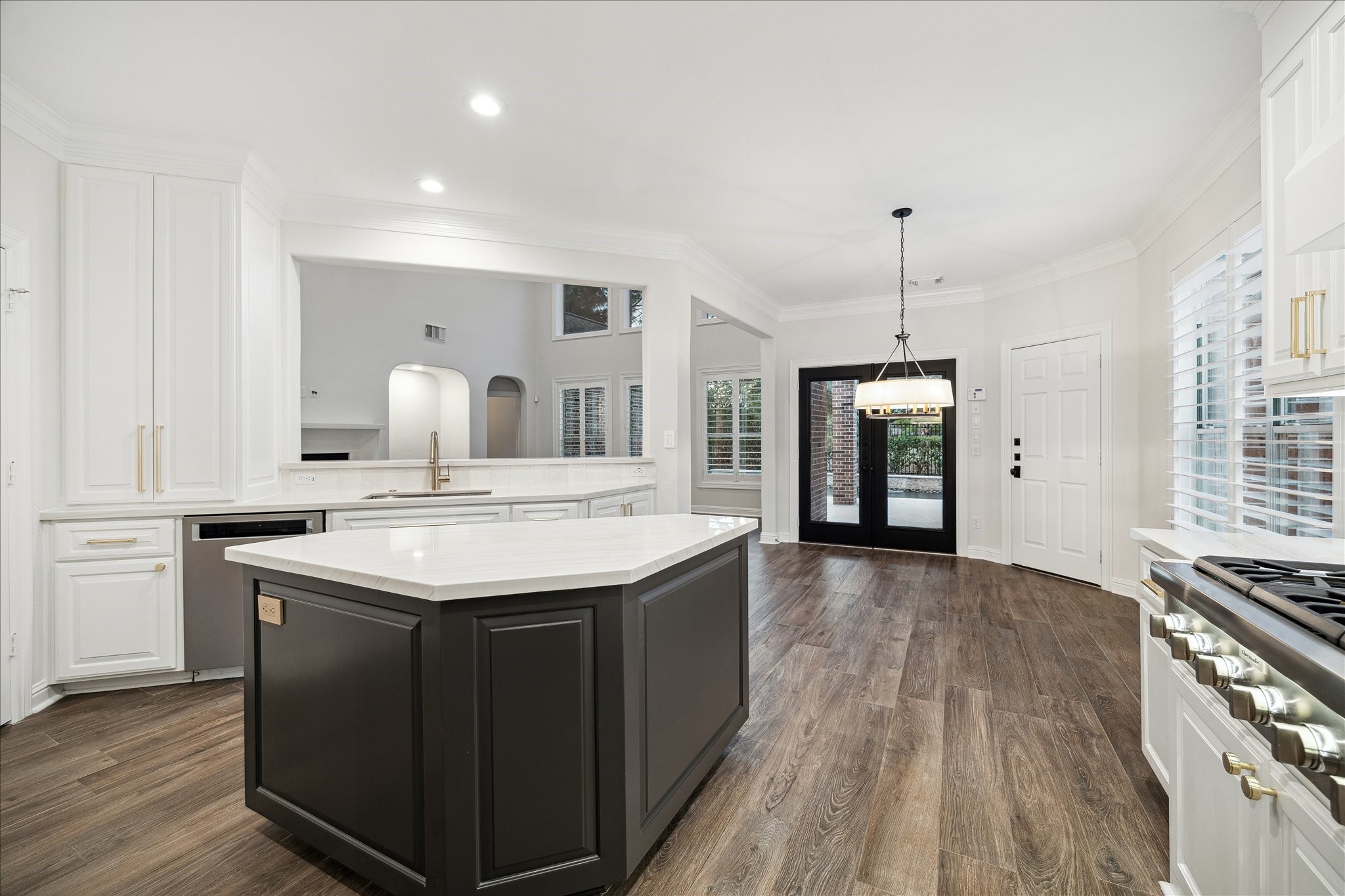 6211 Alameda Point Lane Houston, TX 77041 - Photo 15 of 50 Expansive kitchen island offering abundant storage, generous counter space. The centerpiece of this beautifully renovated chef's kitchen.