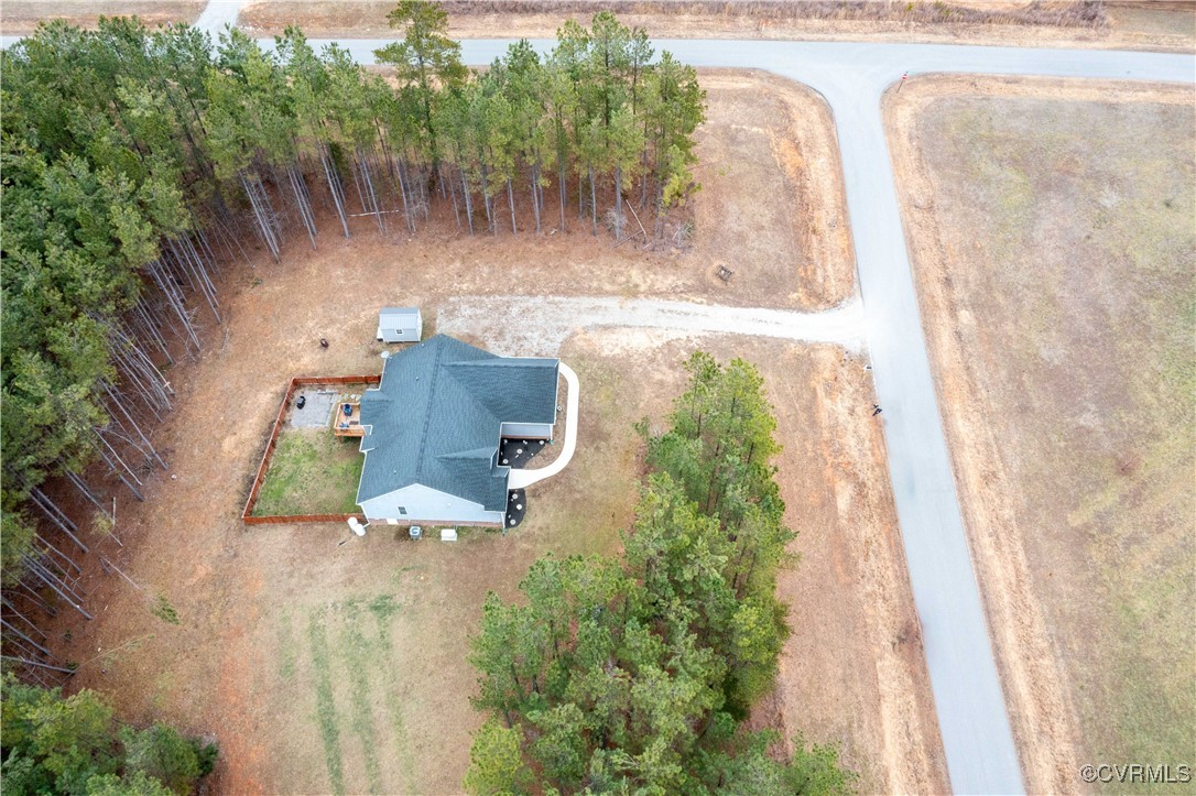 1990 Walnut Tree Road Powhatan, VA 23139 - Photo 34 of 40 an aerial view of a house with outdoor space and a lake view
