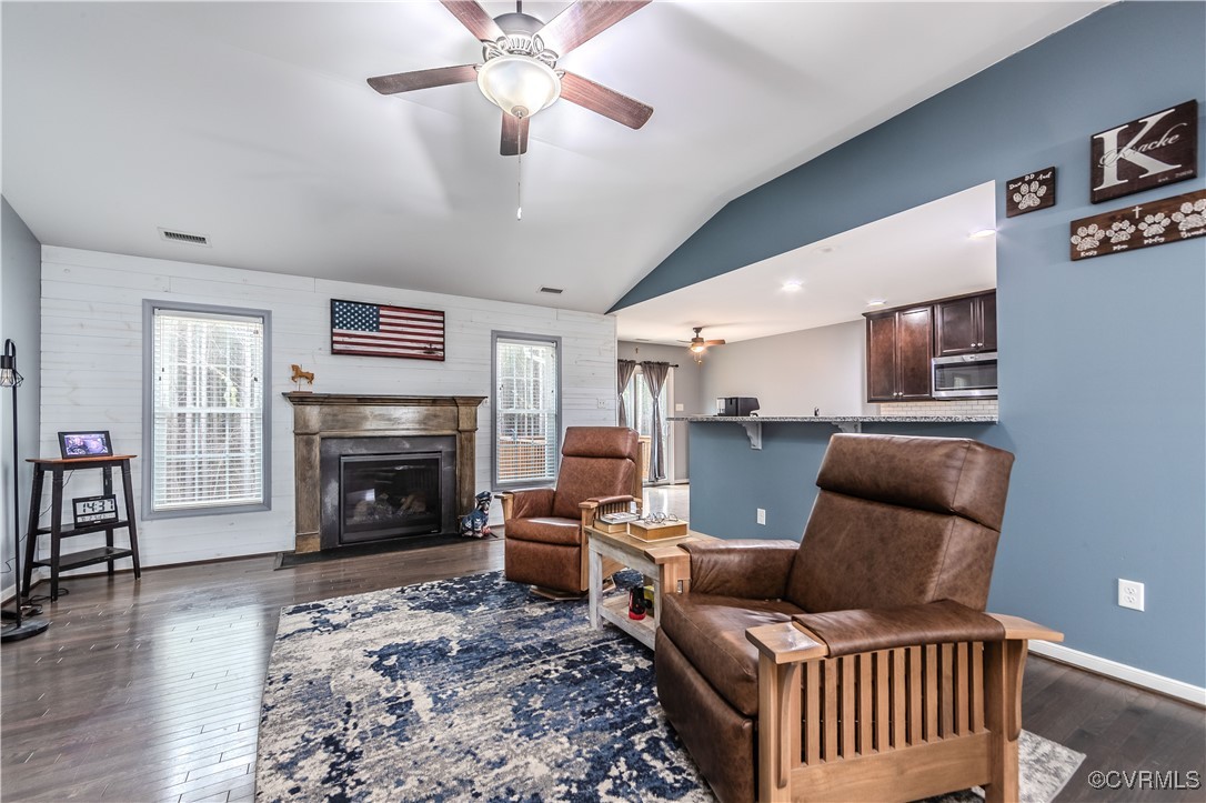 1990 Walnut Tree Road Powhatan, VA 23139 - Photo 8 of 40 a living room with furniture and a fireplace