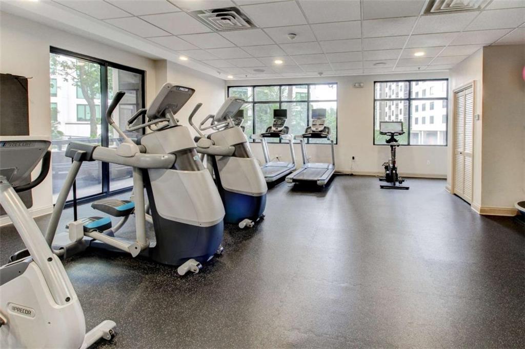 3481 Lakeside Drive Northeast, Unit 902 Atlanta, GA 30326 - Photo 37 of 43 a view of a room with gym equipment