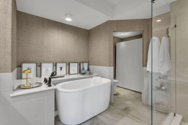 a view of a city with tall buildings