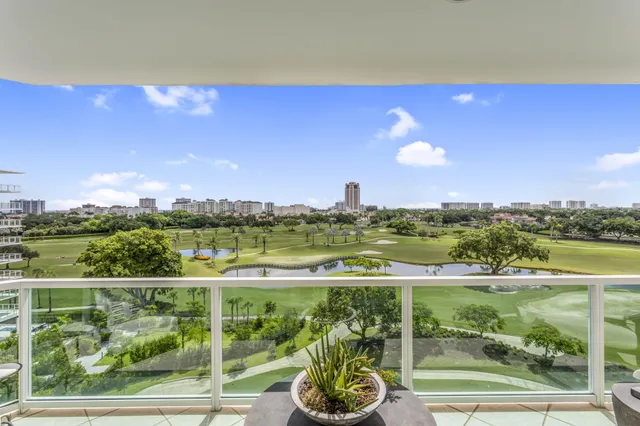 a view of lake from a balcony