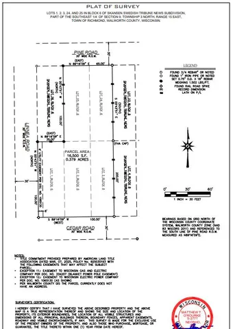 $55,000 | Lt0 Cedar Road, Delavan, WI 53115