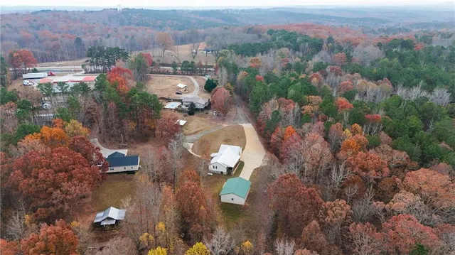 an aerial view of multiple house