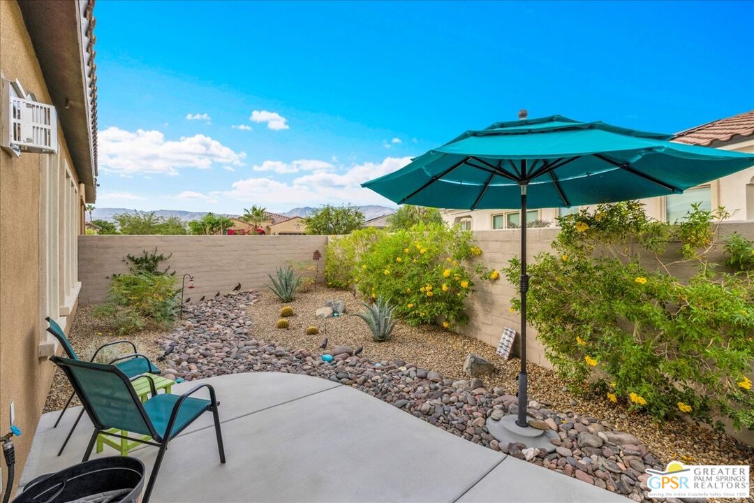 30 Cabernet Rancho Mirage, CA 92270 - Photo 29 of 31 a view of a patio with furniture and backyard