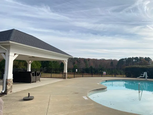 an outdoor space with patio