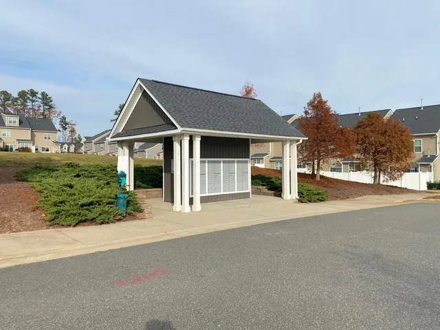 front view of a house with a street