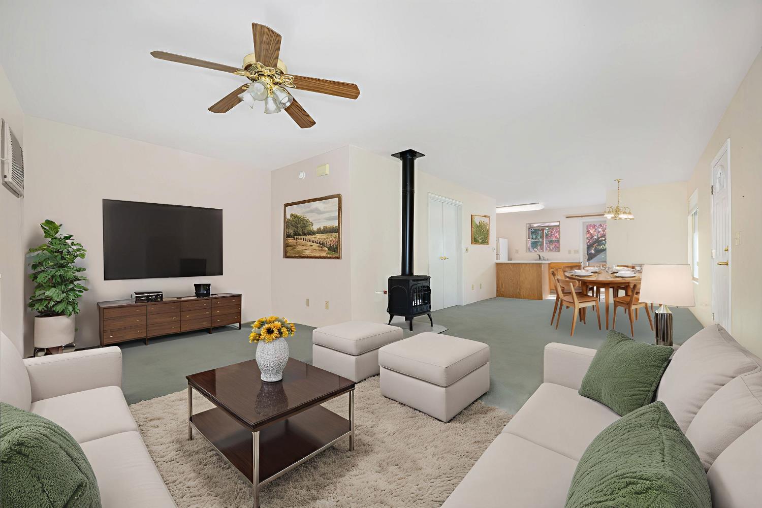 19595 Bow Valley Road Grass Valley, CA 95945 - Photo 40 of 84 Accessory Dwelling Living & Dining Areas - Digitally Altered Photo