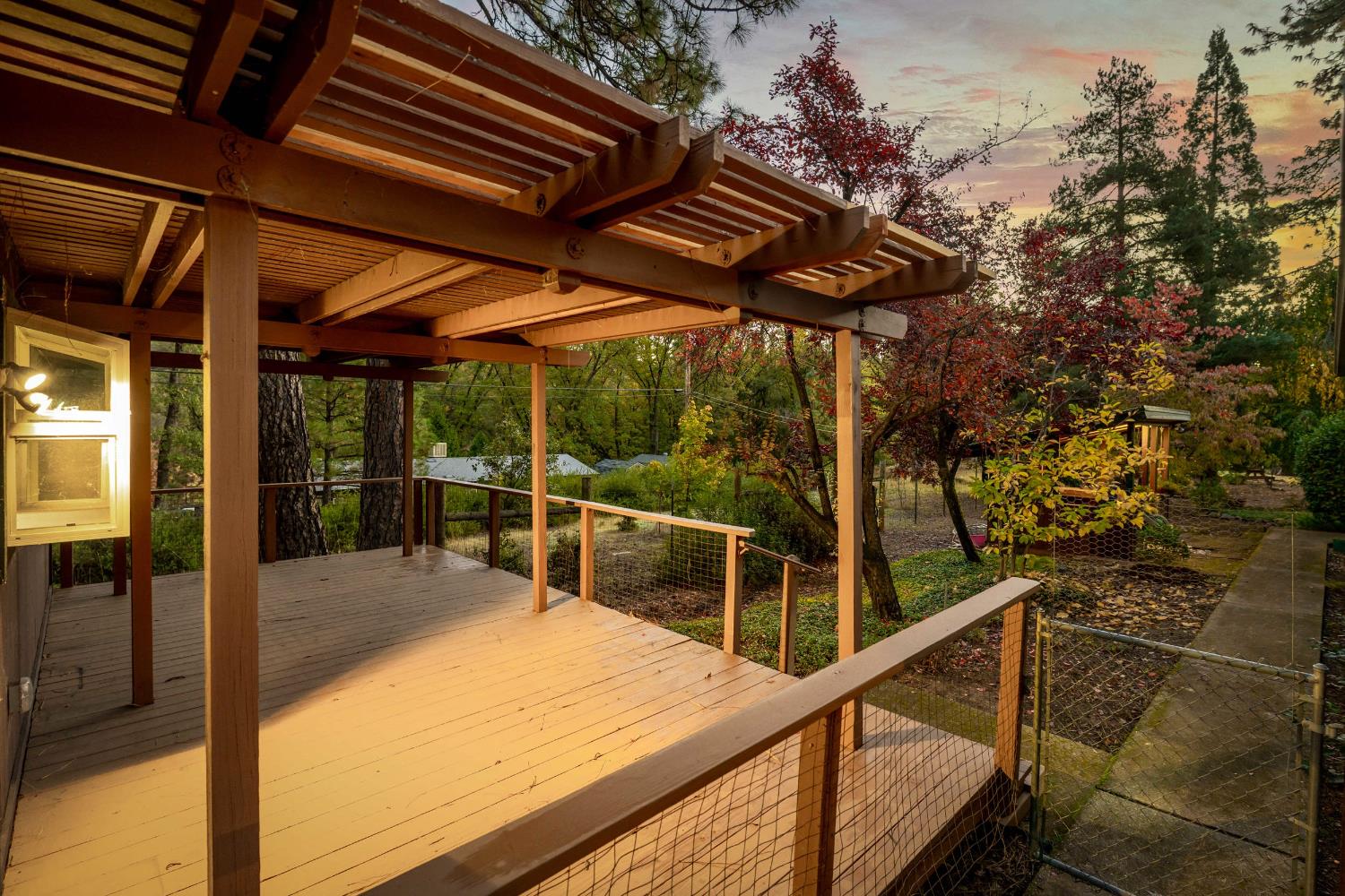 19595 Bow Valley Road Grass Valley, CA 95945 - Photo 54 of 84 ADU - Covered Rear Deck overlooking garden