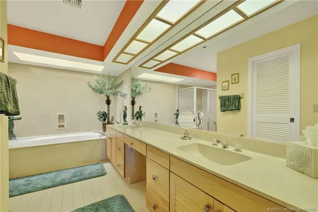 a workspace with furniture and a window