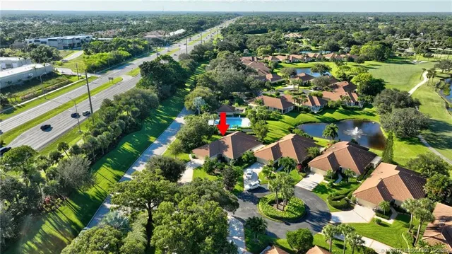 an aerial view of multiple house