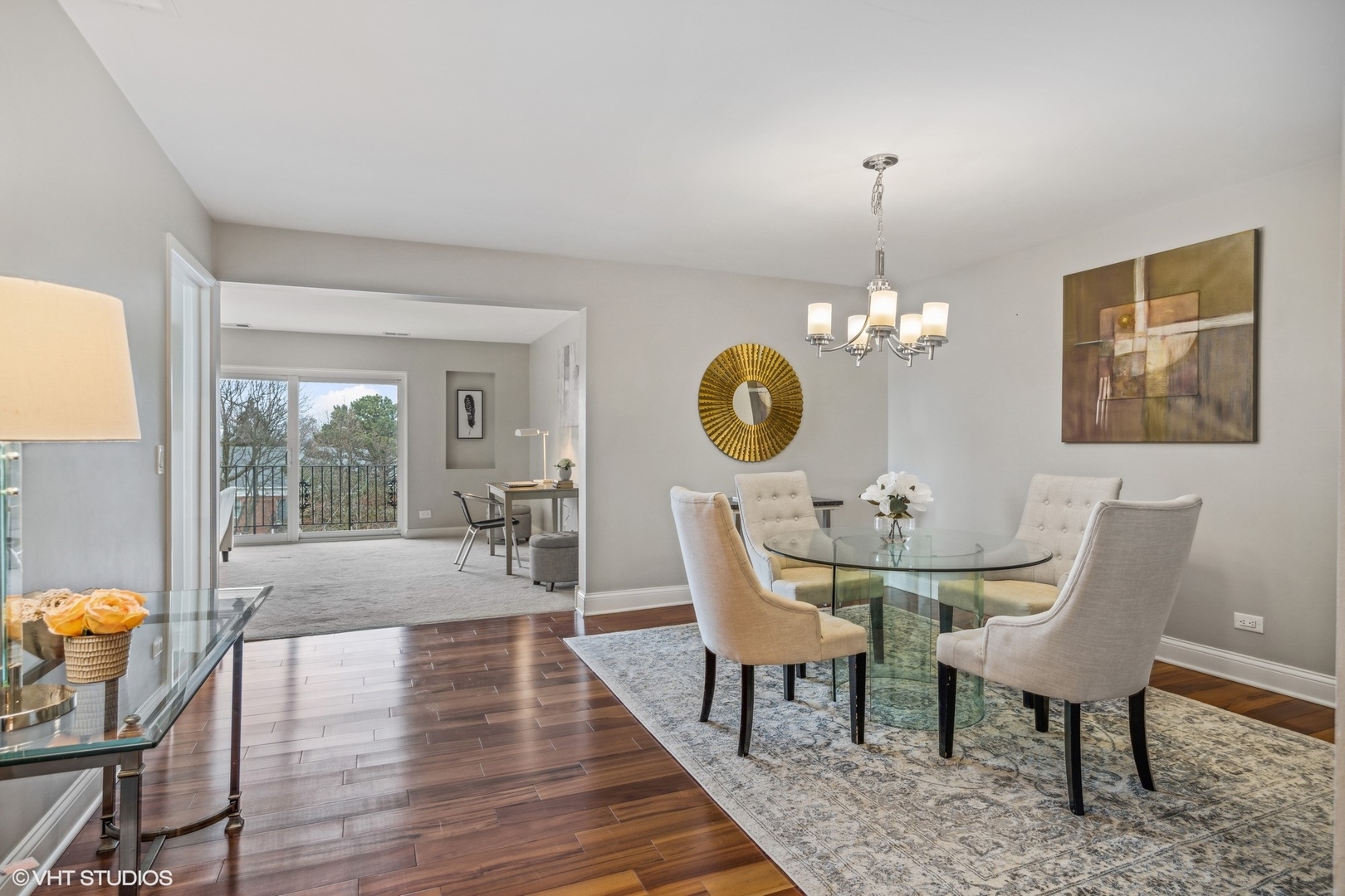 715 Ridge Road, Unit 4A Wilmette, IL 60091 - Photo 8 of 17 a view of a dining room with furniture window and wooden floor