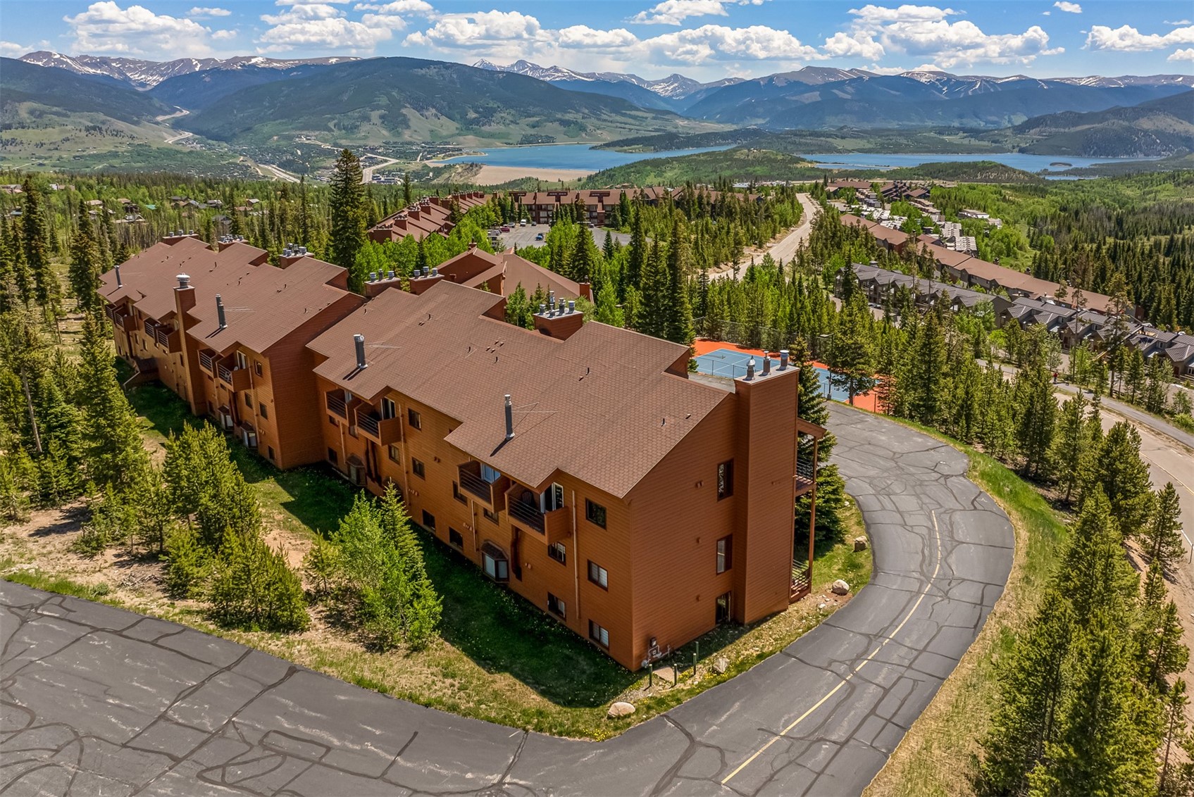 91400 Ryan Gulch Road, Unit 408B Silverthorne, CO 80498 - Photo 21 of 25 a aerial view of a house with a ocean view