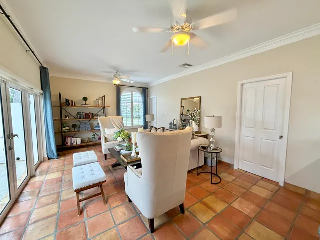 a view of a hallway with window
