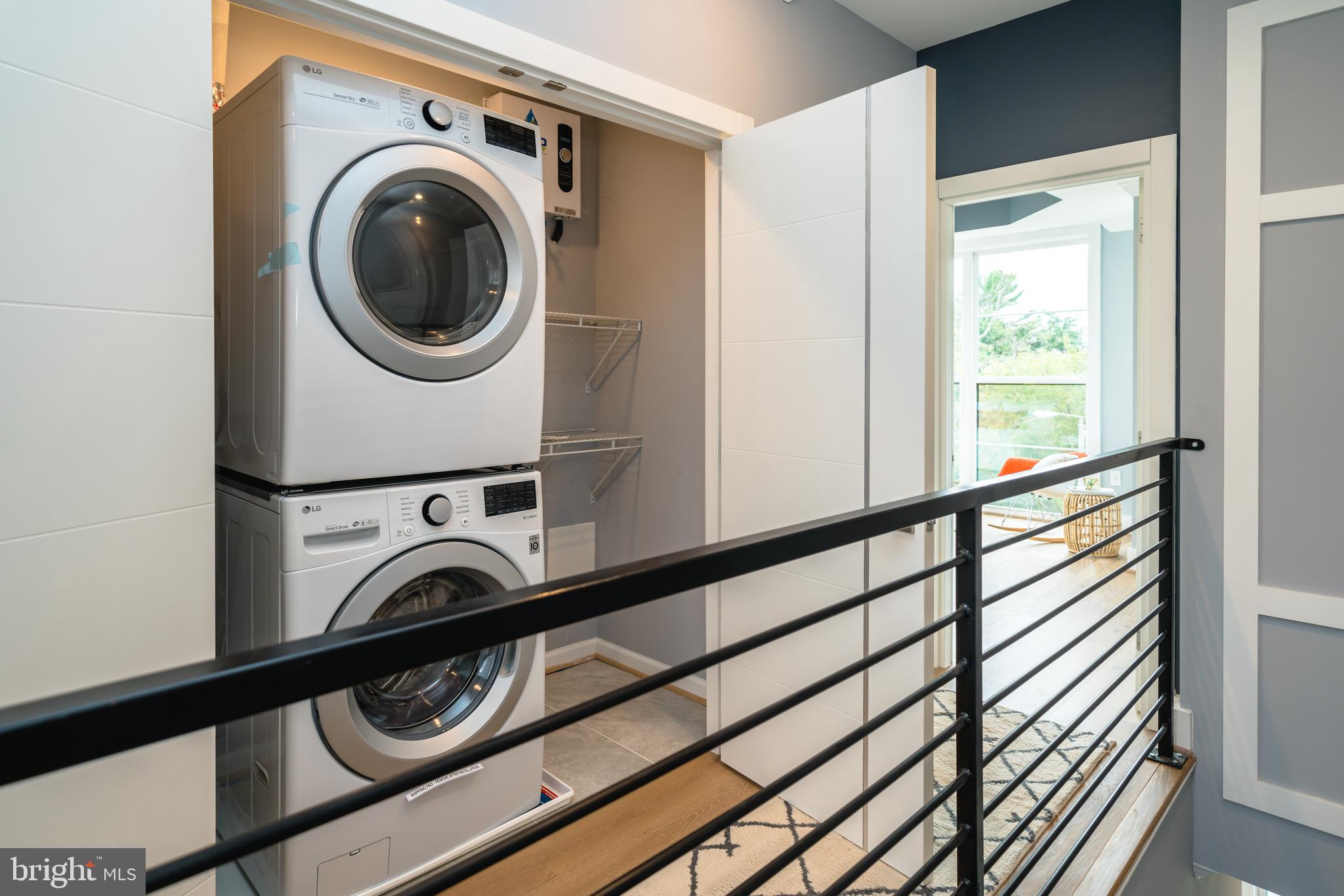 433 Park Road Northwest, Unit 2 Washington, DC 20010 - Photo 22 of 52 Large LG Washer/Dryer - hallway second floor