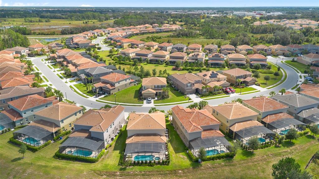 7841 Oak Reflection Loop Davenport, FL 33837 - Photo 44 of 44 an aerial view of residential houses with outdoor space and ocean view