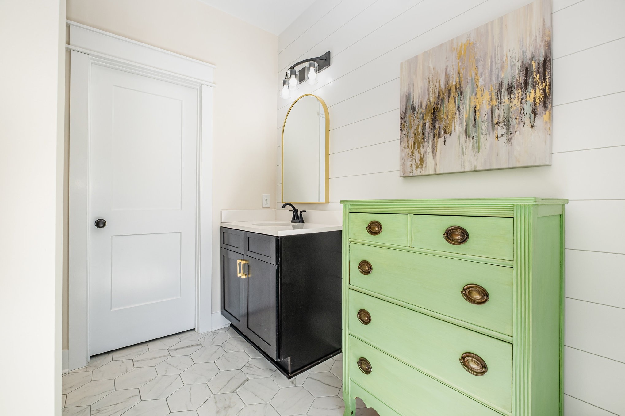 1649 Snake Creek Road Belfast, TN 37019 - Photo 37 of 57 a bathroom with a double vanity sink and a mirror