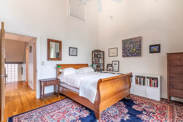 a bed room with a bed and a couch