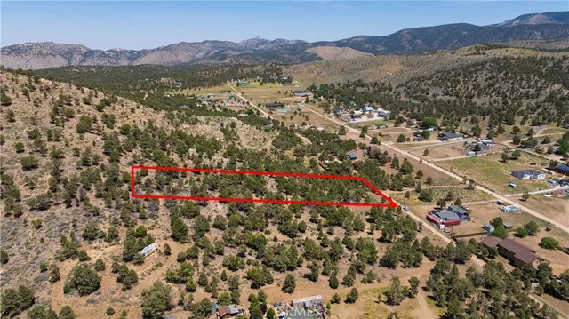 a view of a city with a mountain